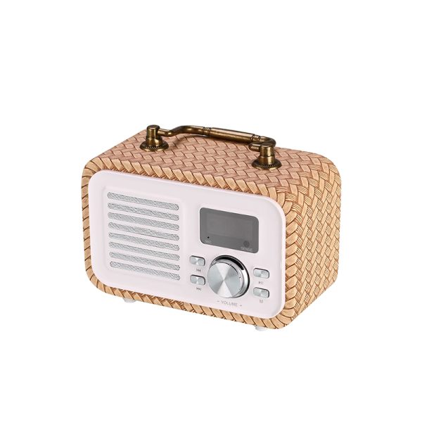BL11 Деревянный плетеный Bluetooth-динамик с текстурой кожи